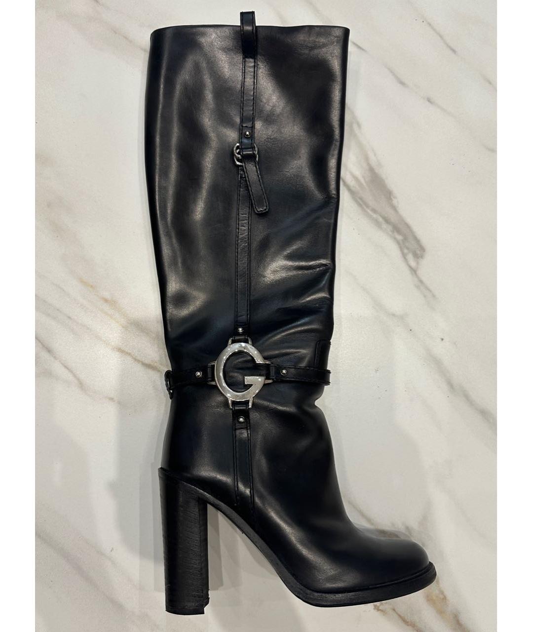 GUCCI Черные кожаные сапоги, фото 9