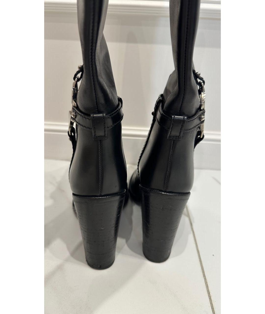 GUCCI Черные кожаные сапоги, фото 4