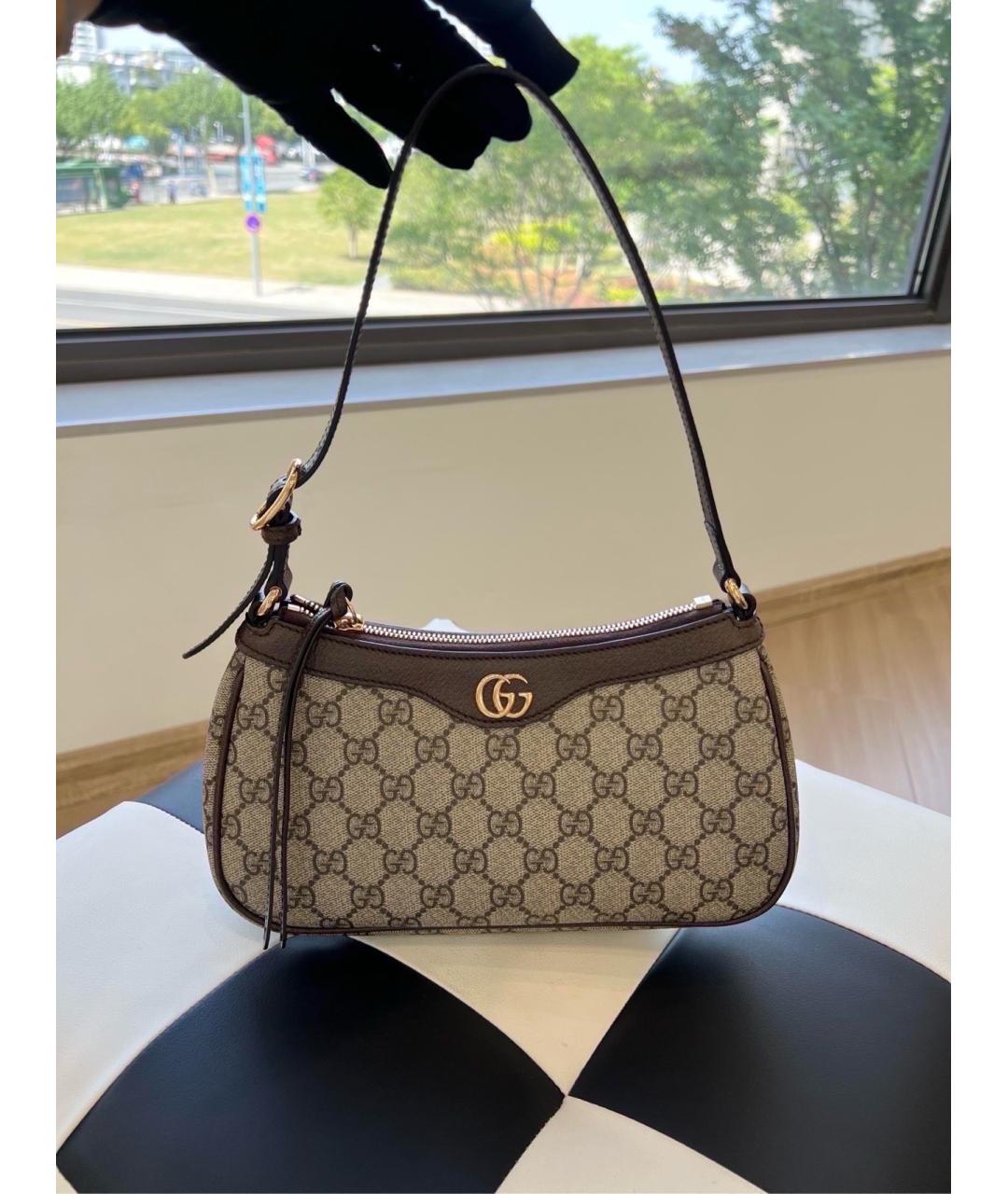 GUCCI Бежевая деним сумка через плечо, фото 7