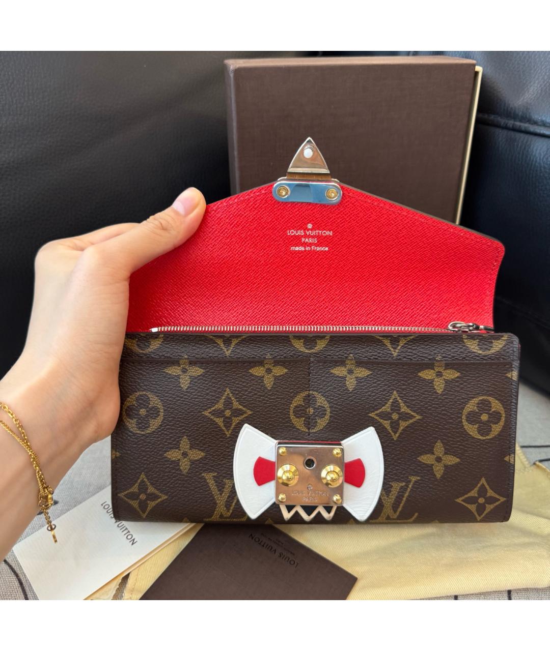 LOUIS VUITTON Красный кошелек, фото 5