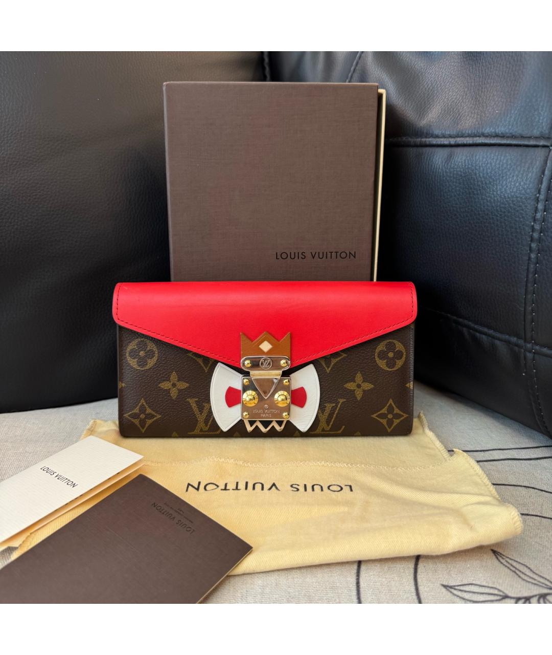 LOUIS VUITTON Красный кошелек, фото 7
