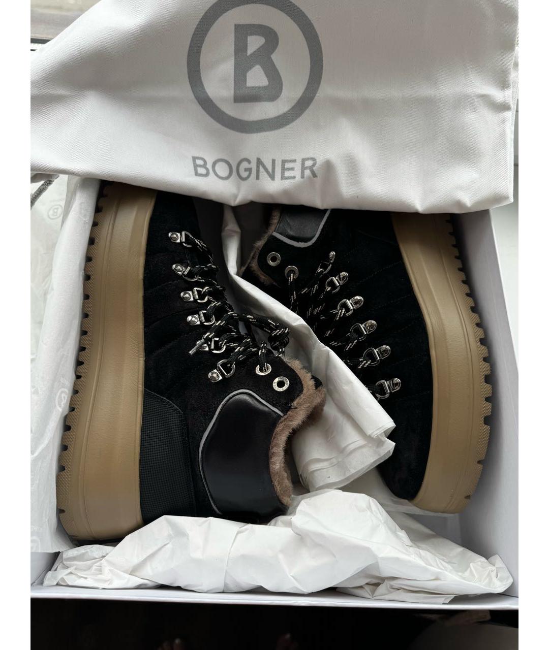 BOGNER Черные замшевые ботинки, фото 5