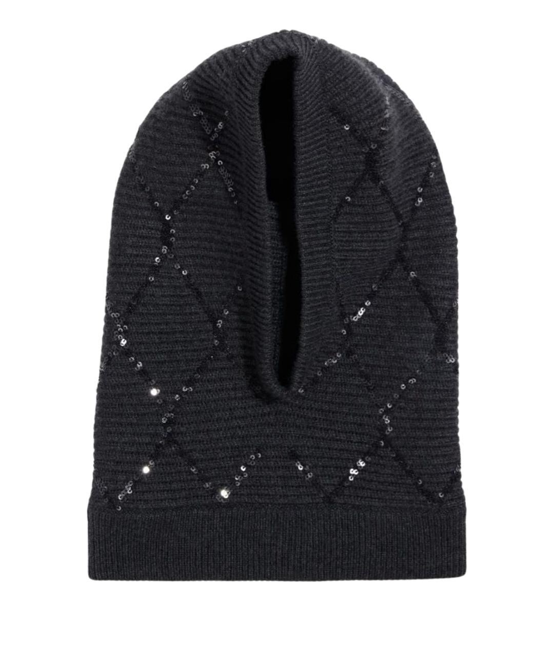 BRUNELLO CUCINELLI Серая кашемировая шапка, фото 1