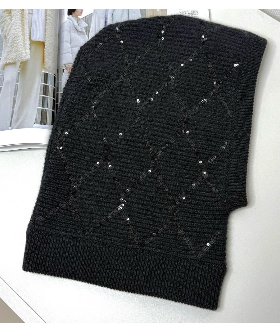 BRUNELLO CUCINELLI Серая кашемировая шапка, фото 2