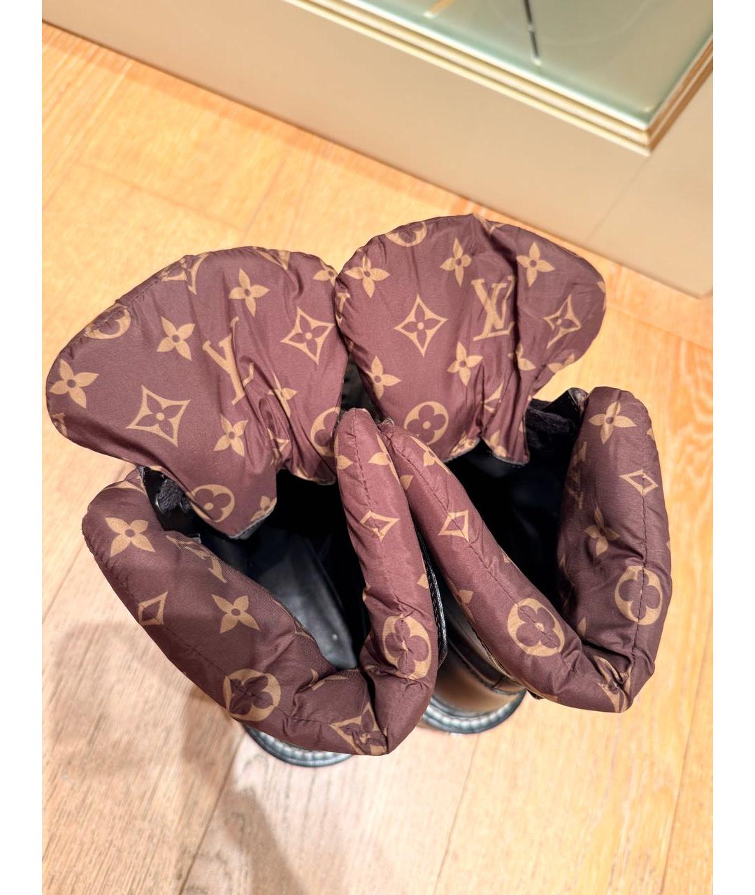 LOUIS VUITTON Черные кожаные ботинки, фото 5