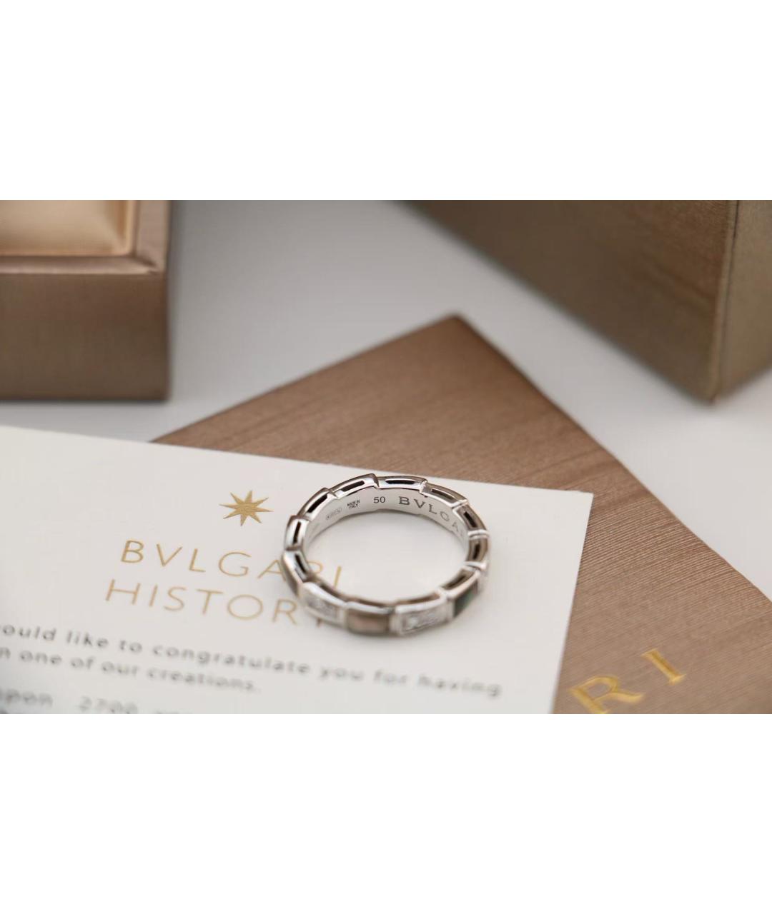 BVLGARI Серебряное кольцо из белого золота, фото 4