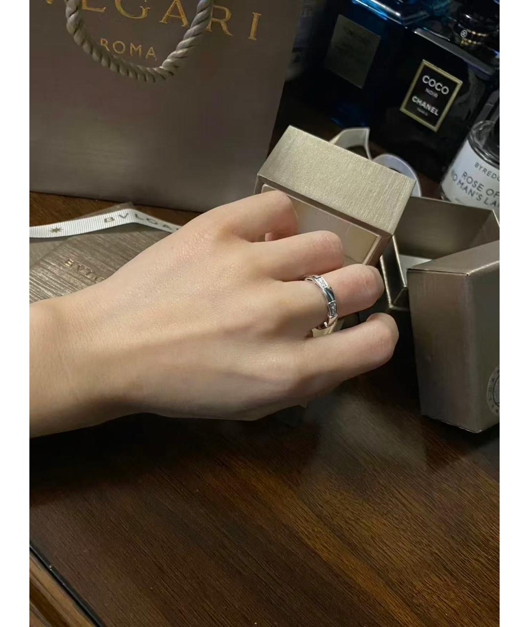 BVLGARI Серебряное кольцо из белого золота, фото 5