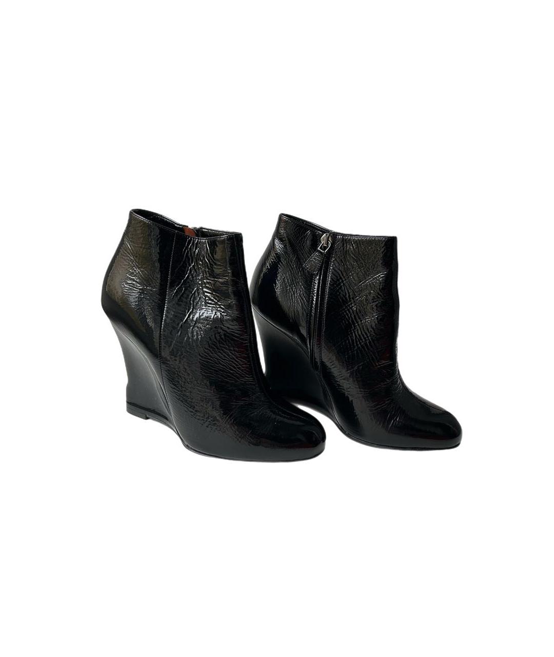 LANVIN Черные ботильоны из лакированной кожи, фото 6