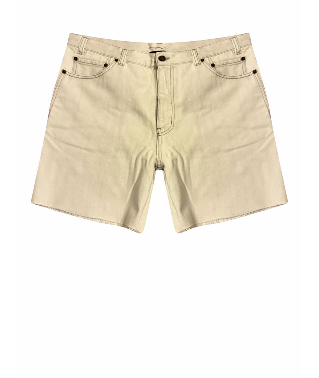 SAINT LAURENT Белые деним шорты, фото 1