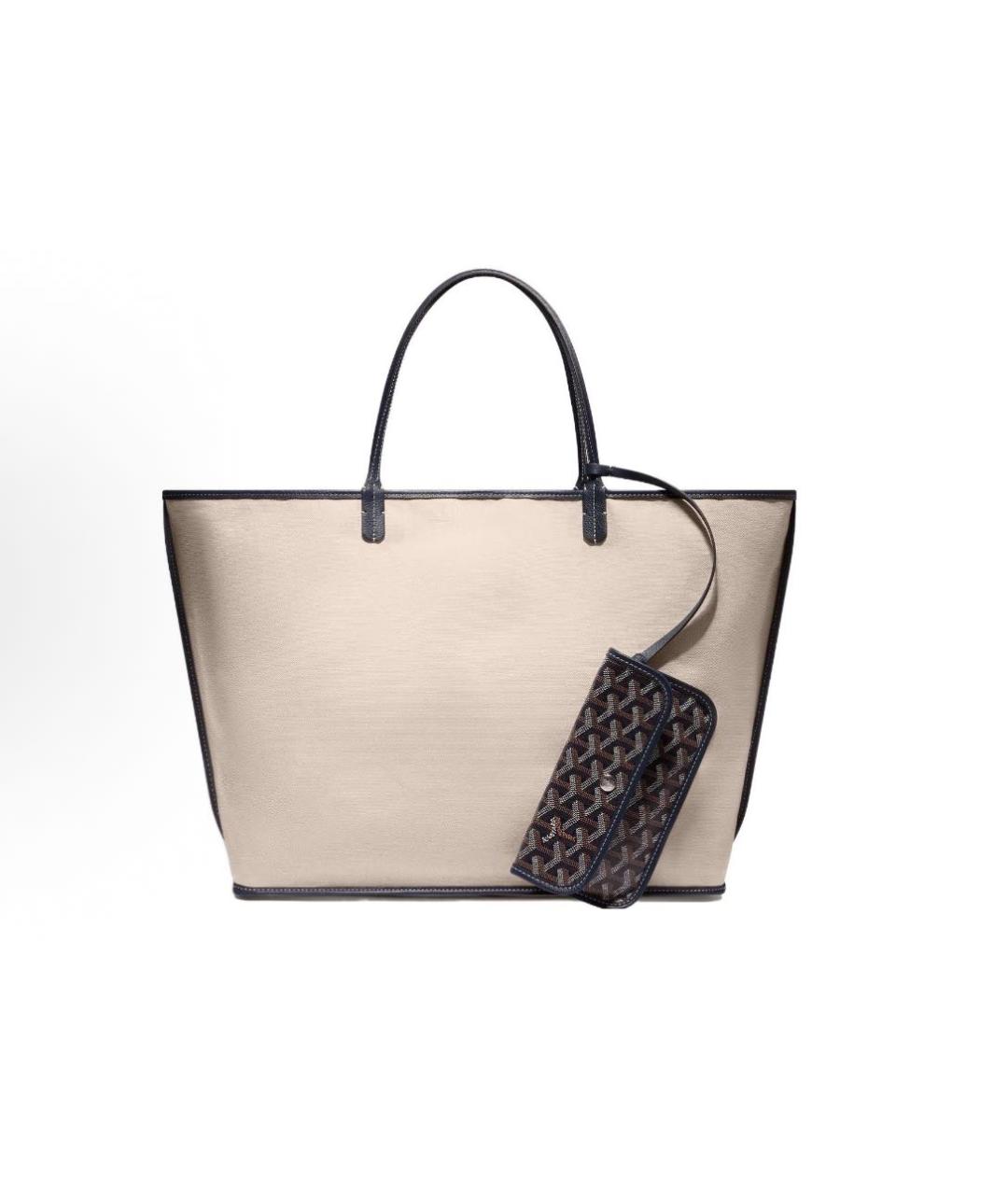 GOYARD Антрацитовая кожаная сумка тоут, фото 3