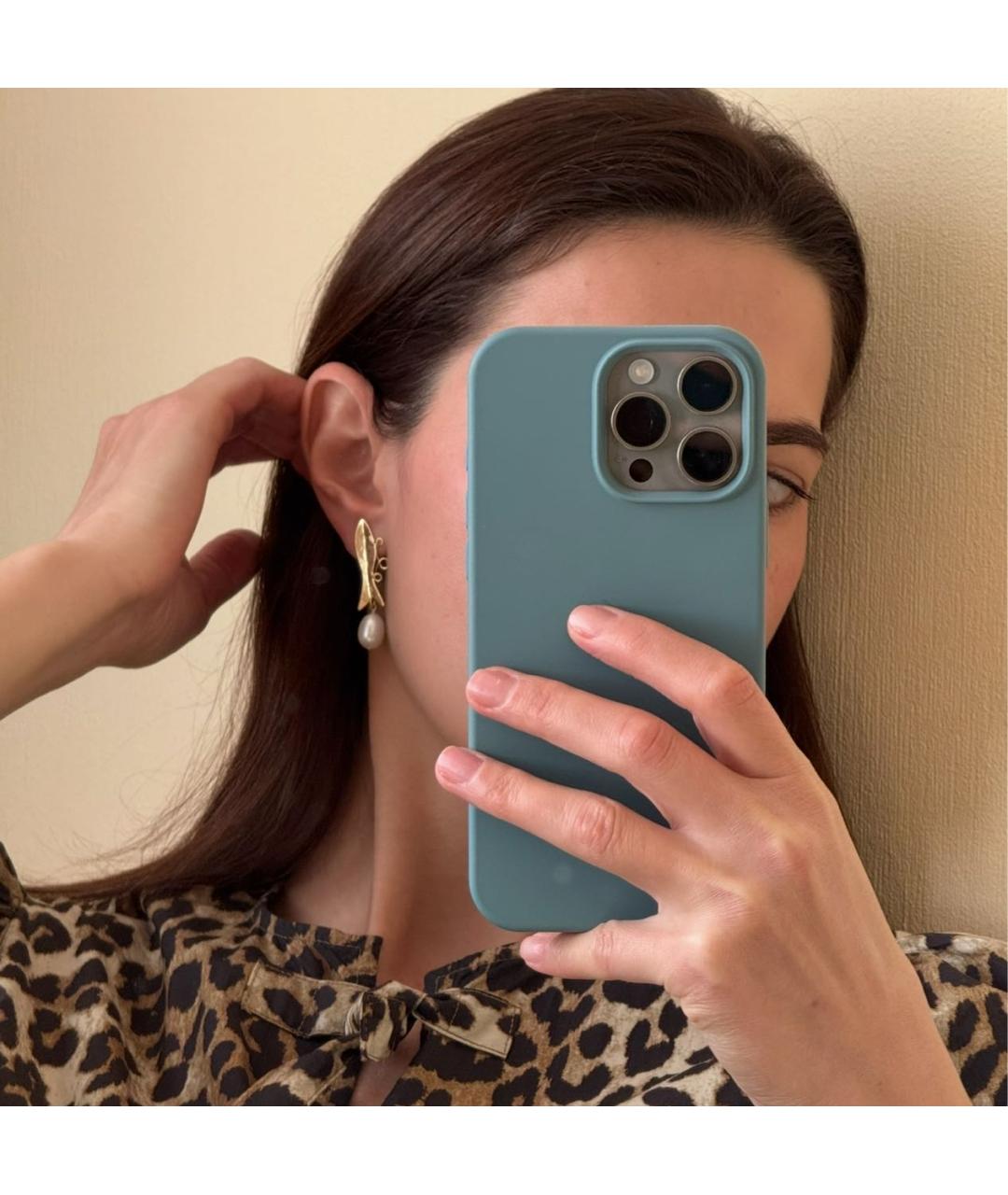 TORY BURCH Желтые металлические серьги, фото 4