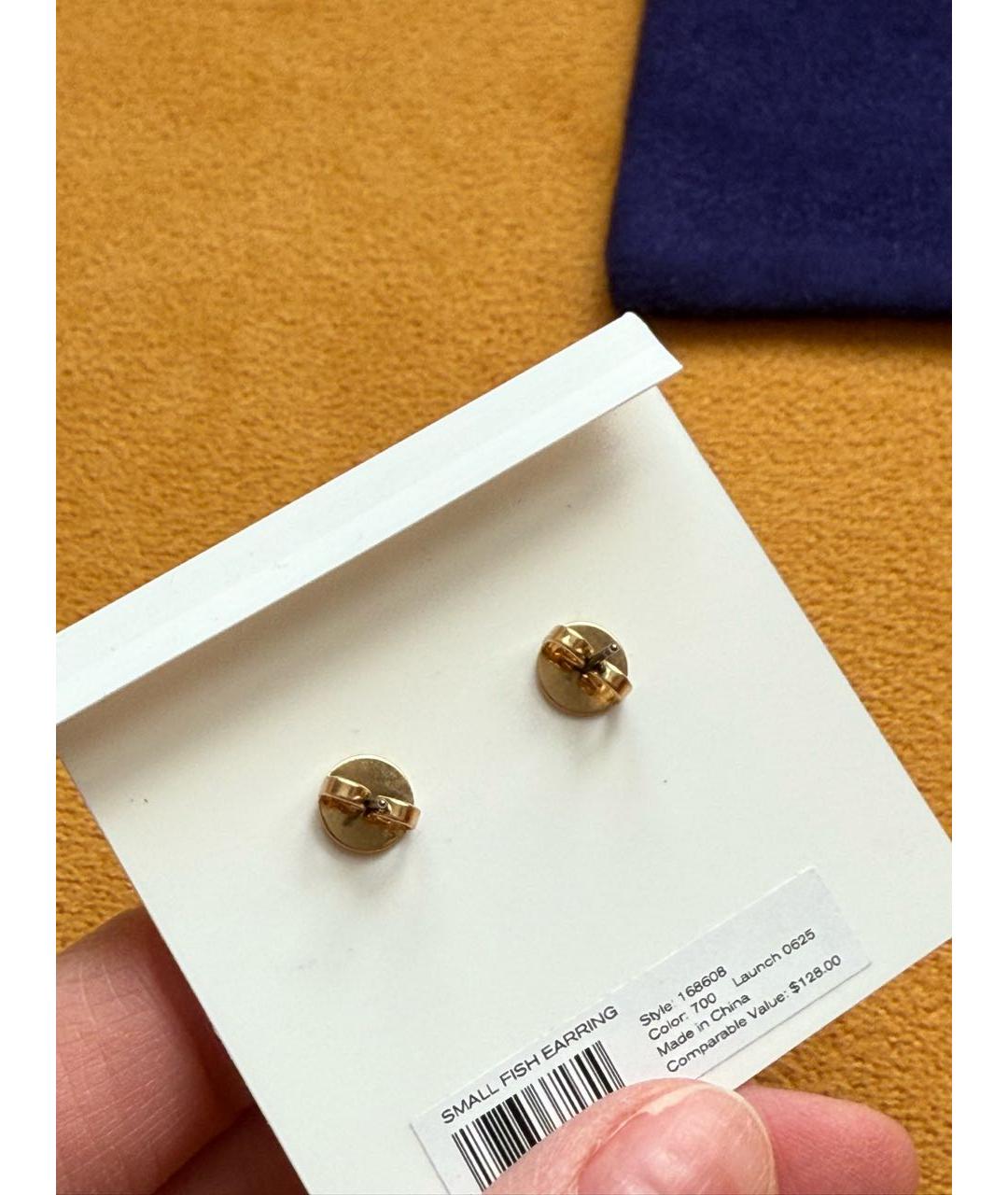 TORY BURCH Желтые металлические серьги, фото 7