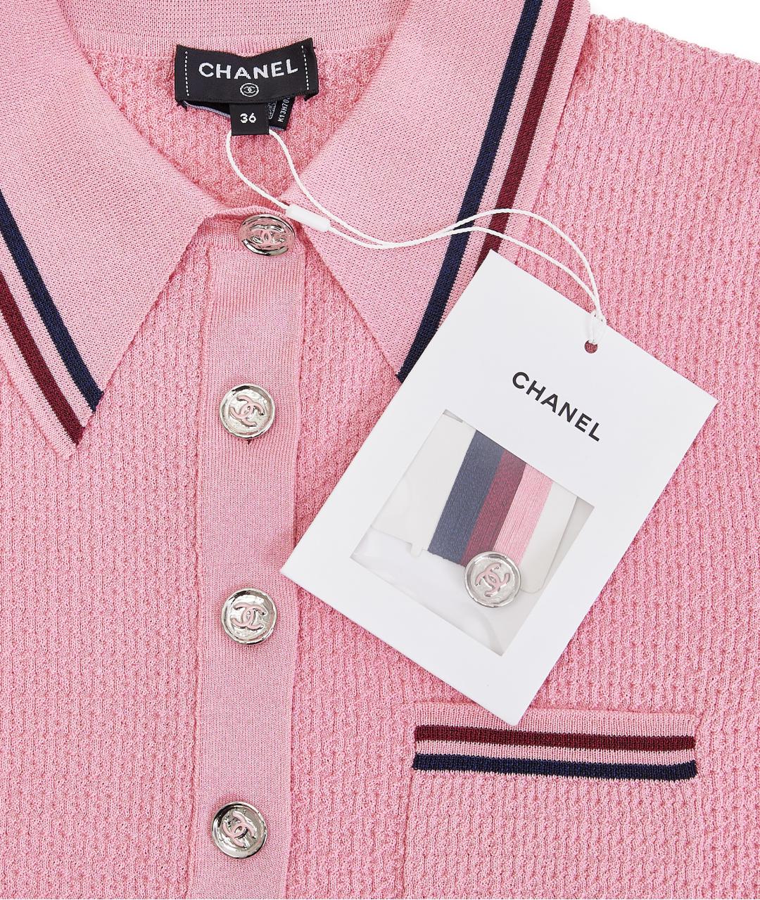 CHANEL Розовый полиэстеровый джемпер / свитер, фото 6