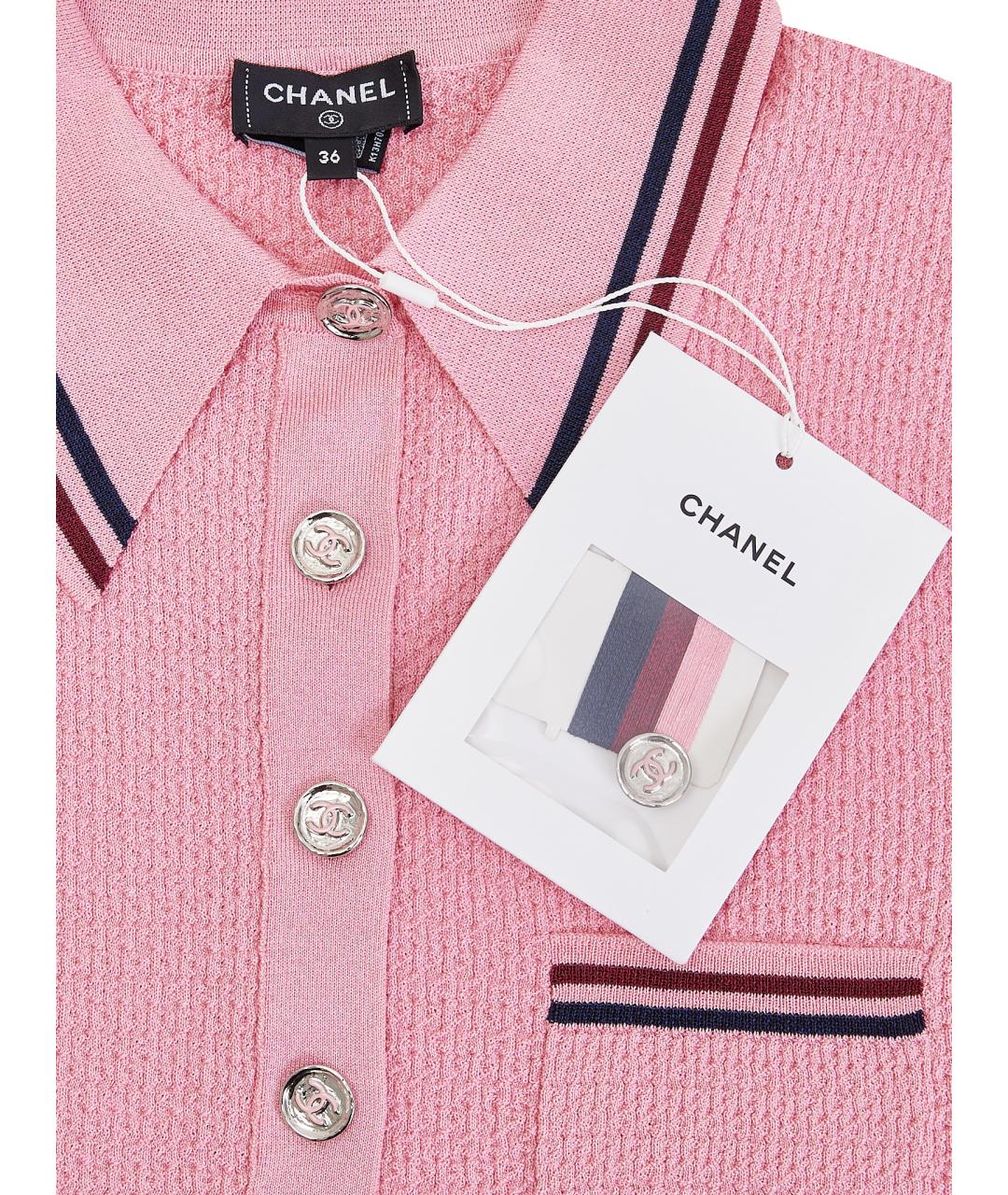 CHANEL Розовый полиэстеровый джемпер / свитер, фото 13