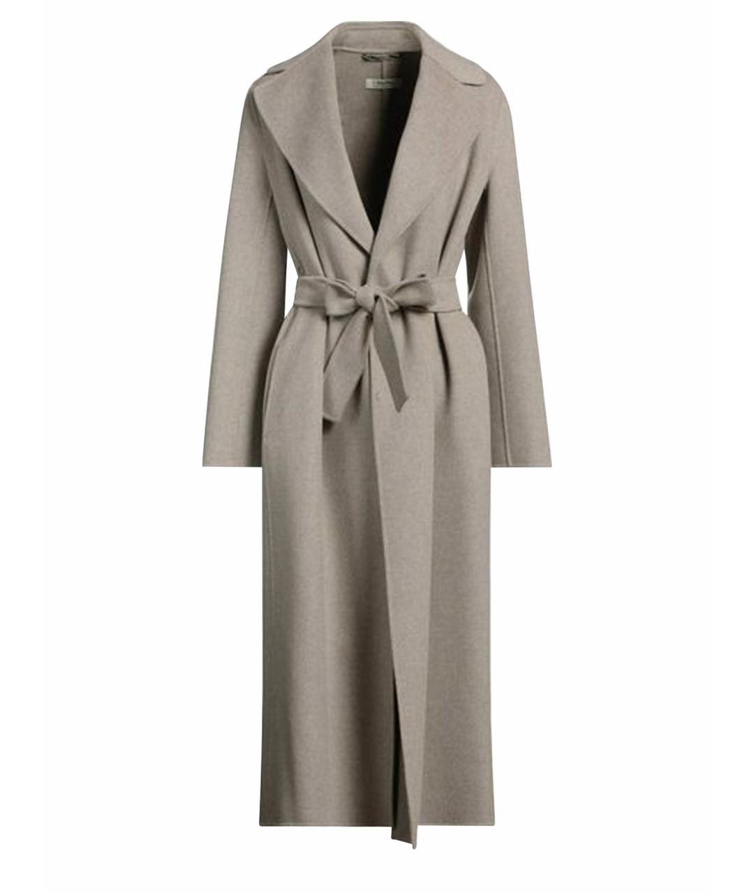 'S MAX MARA Серое шерстяное пальто, фото 1