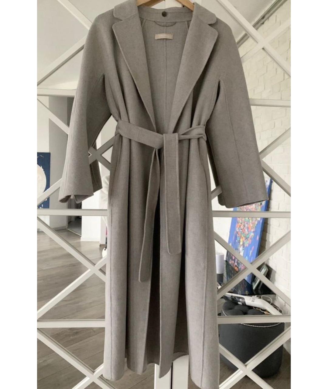'S MAX MARA Серое шерстяное пальто, фото 7