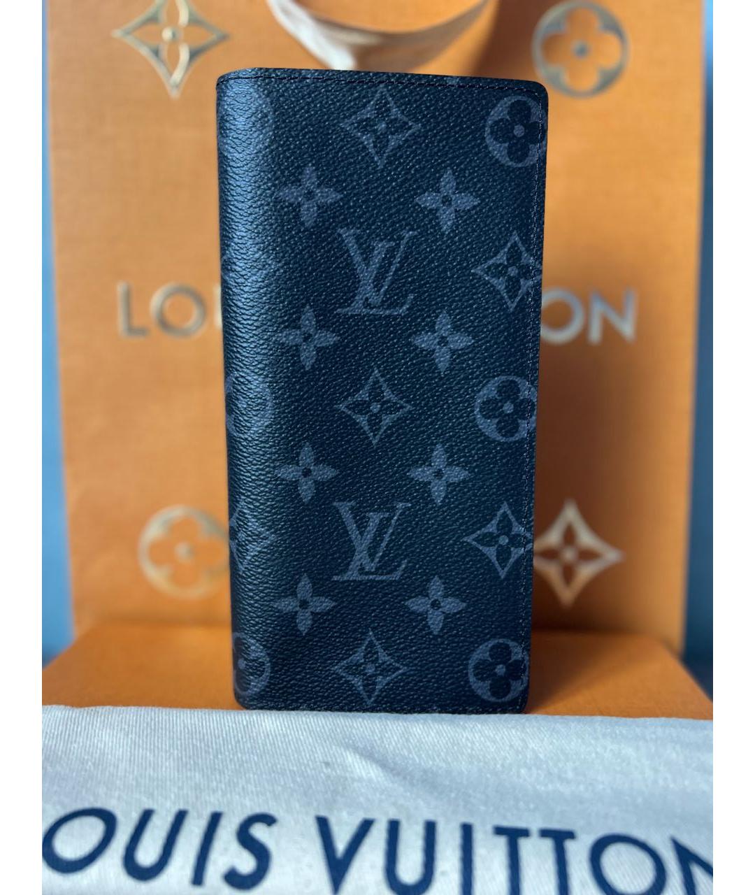 LOUIS VUITTON Серый кожаный кошелек, фото 5