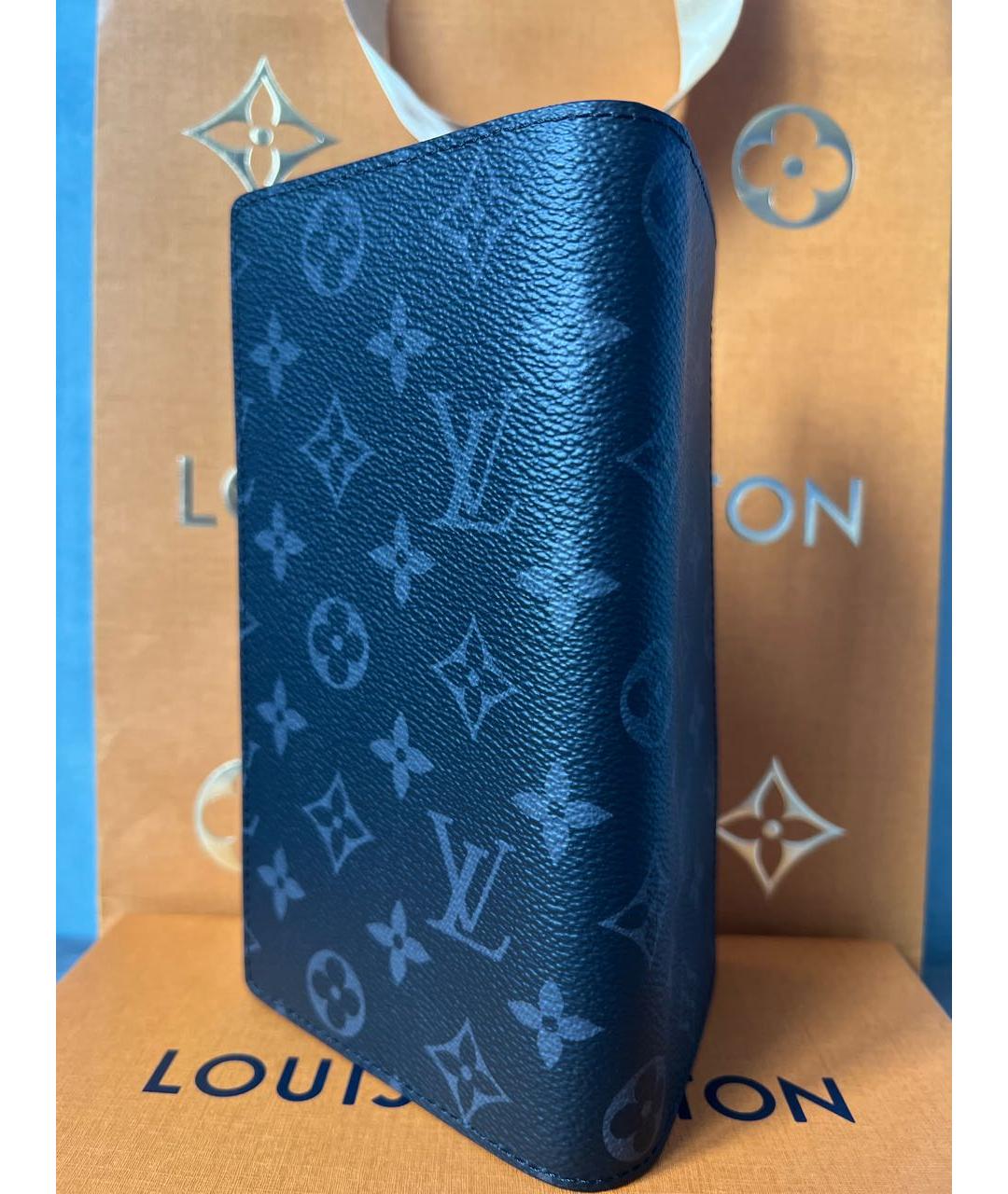 LOUIS VUITTON Серый кожаный кошелек, фото 2