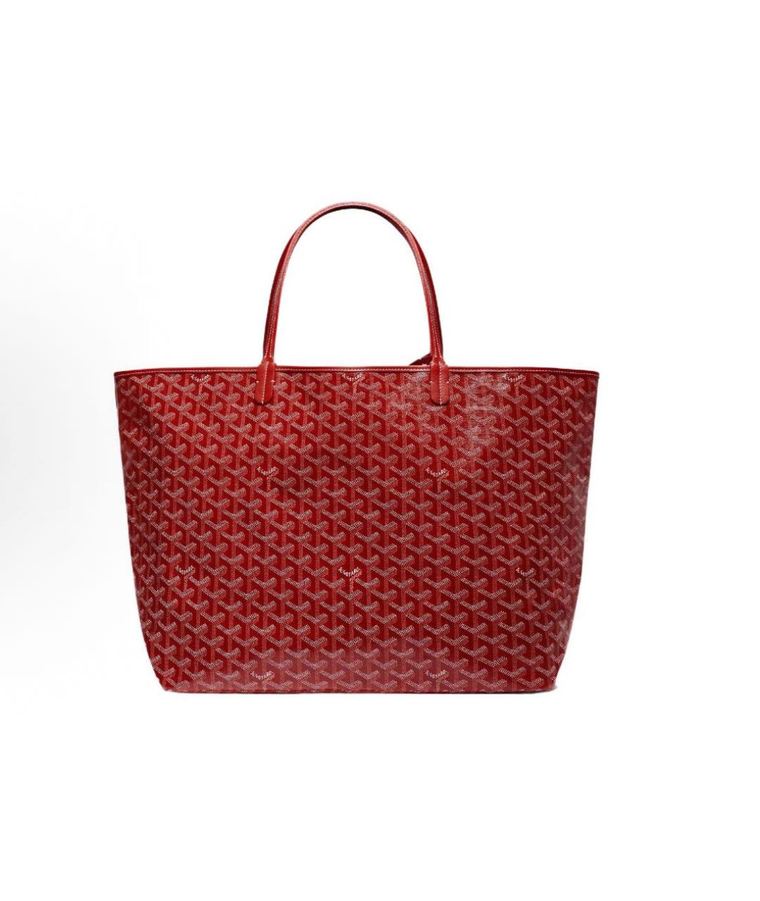 GOYARD Бордовая кожаная сумка тоут, фото 2