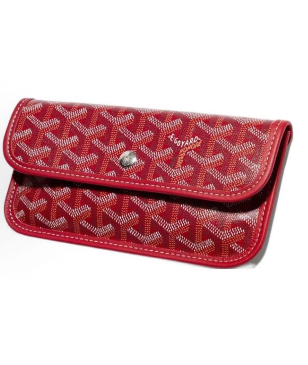 GOYARD Бордовая кожаная сумка тоут, фото 4