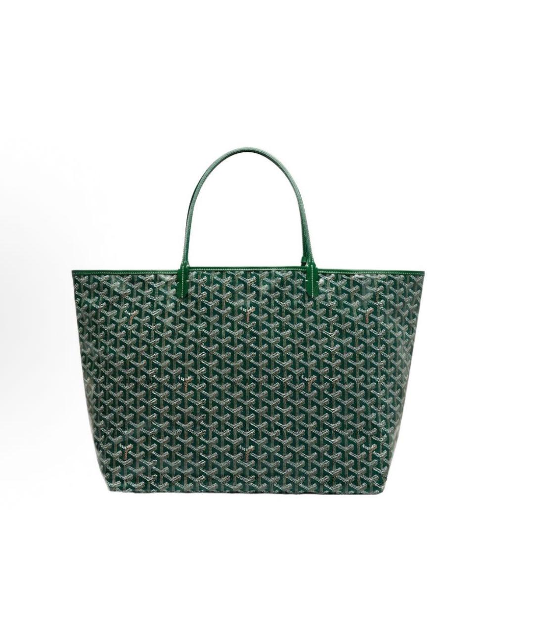 GOYARD Зеленая кожаная сумка тоут, фото 2