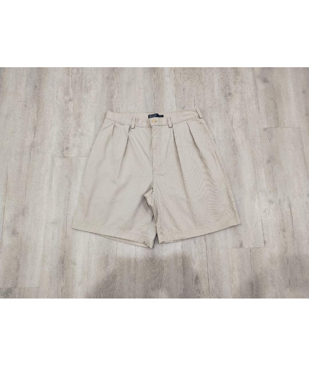 POLO RALPH LAUREN Бежевые хлопковые шорты, фото 5