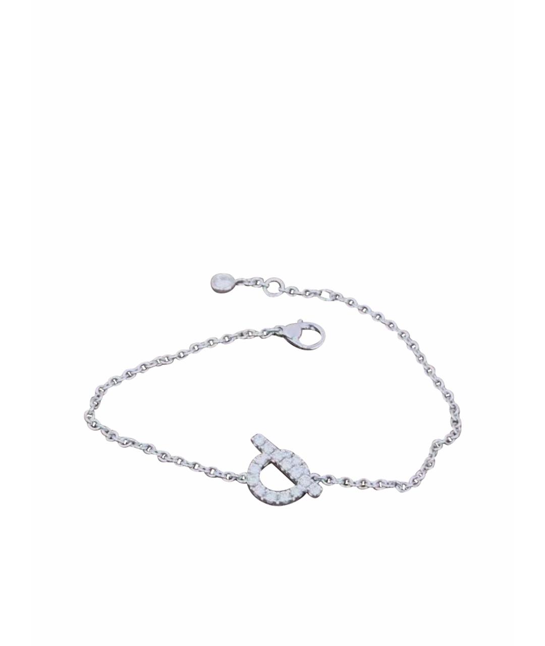 HERMES Серебрянный браслет из белого золота, фото 1