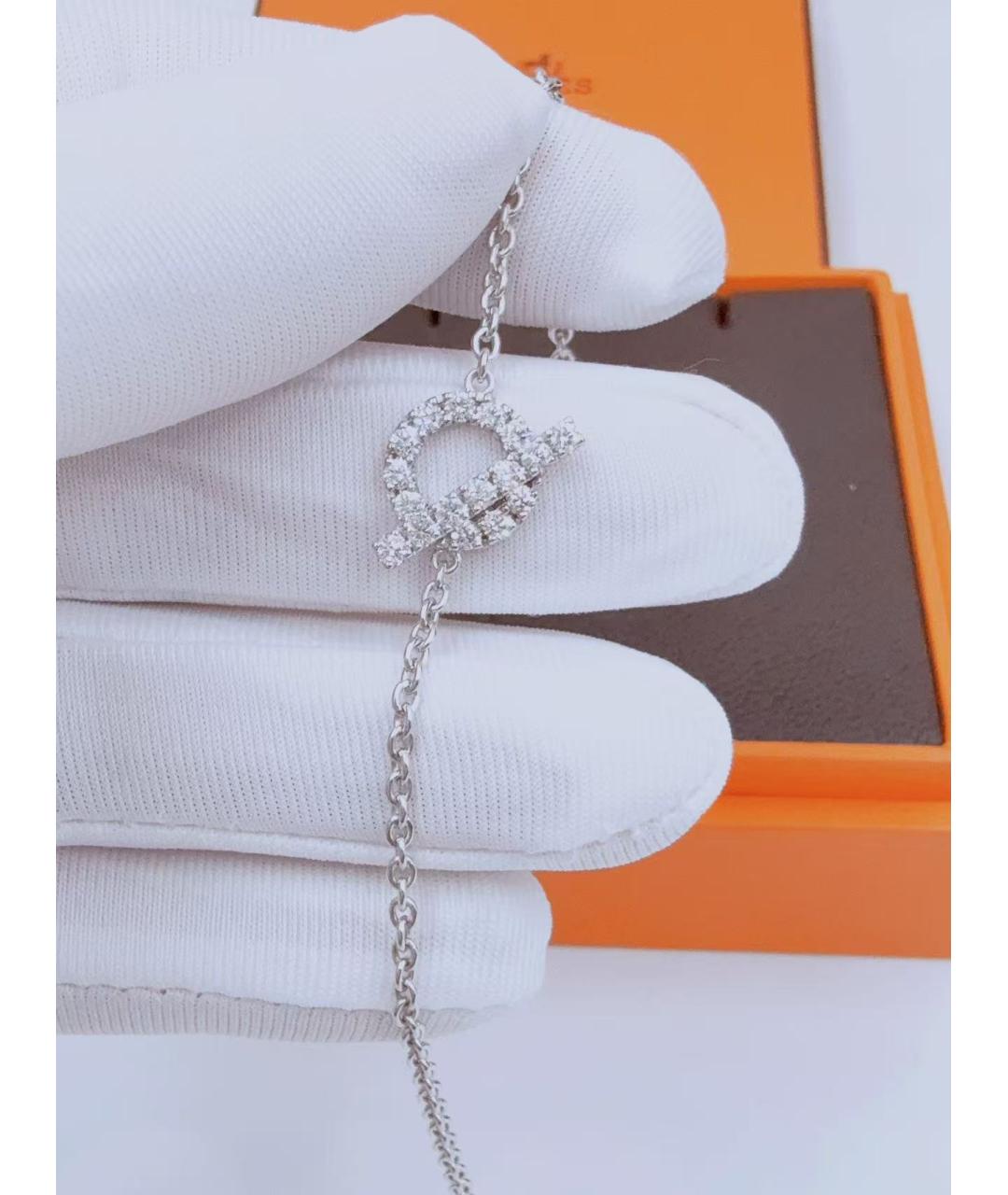 HERMES Серебрянный браслет из белого золота, фото 4