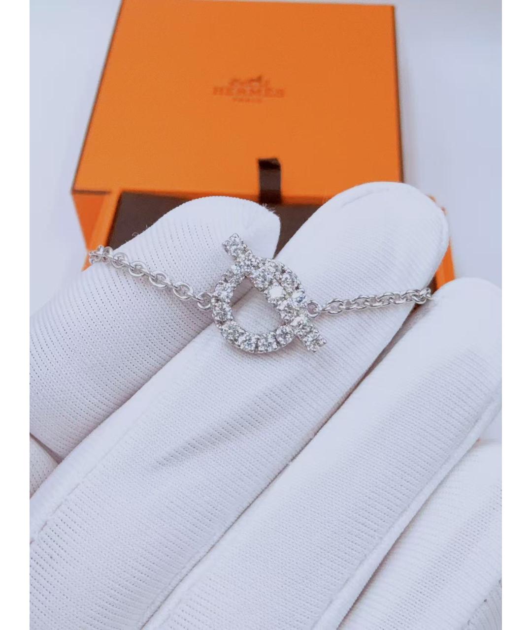 HERMES Серебрянный браслет из белого золота, фото 3