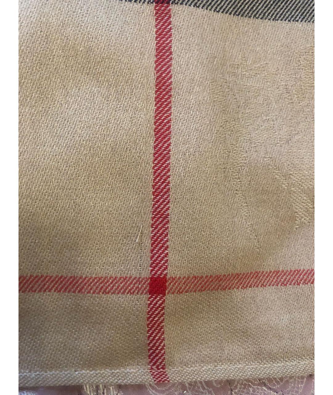 BURBERRY Бежевый кашемировый шарф, фото 8