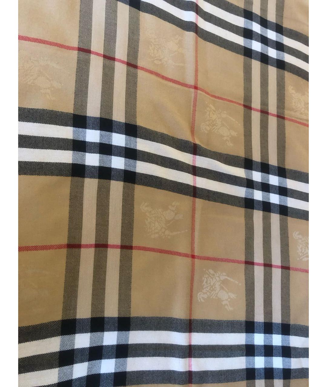 BURBERRY Бежевый кашемировый шарф, фото 4