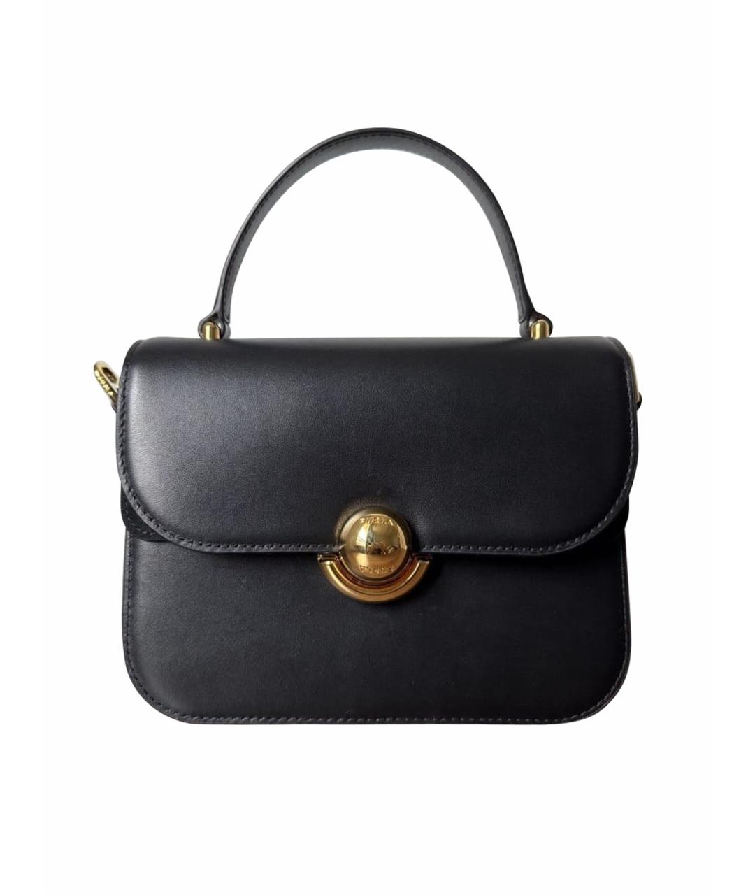 FURLA Черная кожаная сумка с короткими ручками, фото 1
