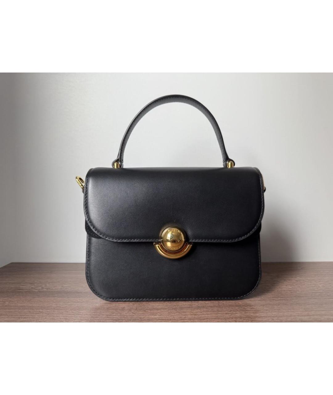 FURLA Черная кожаная сумка с короткими ручками, фото 6
