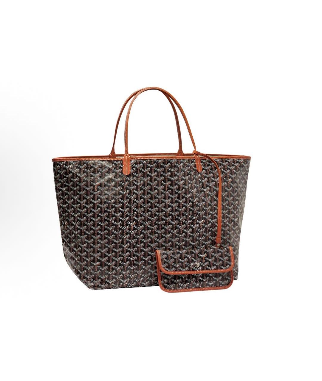 GOYARD Антрацитовая кожаная сумка тоут, фото 1