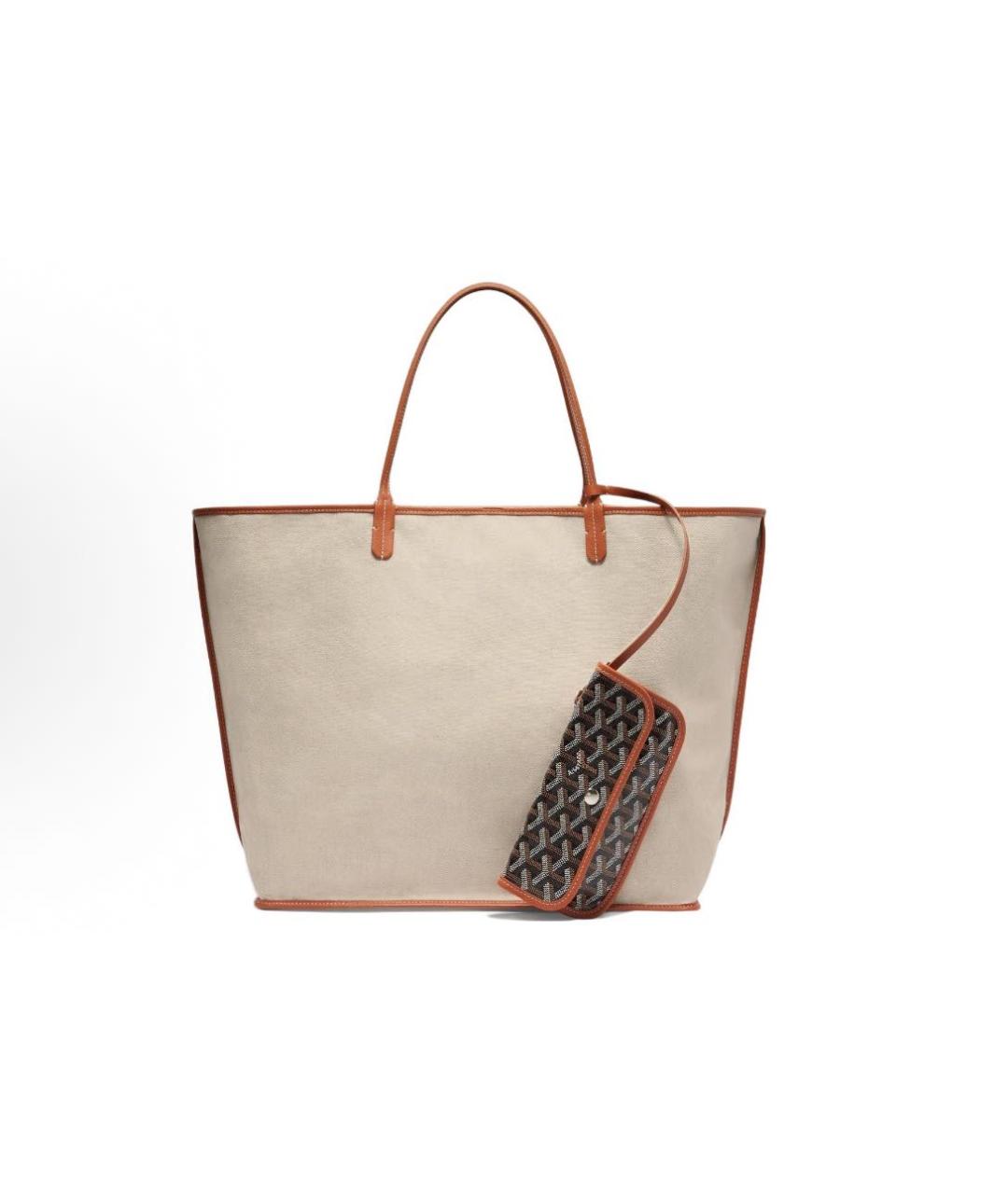 GOYARD Антрацитовая кожаная сумка тоут, фото 3