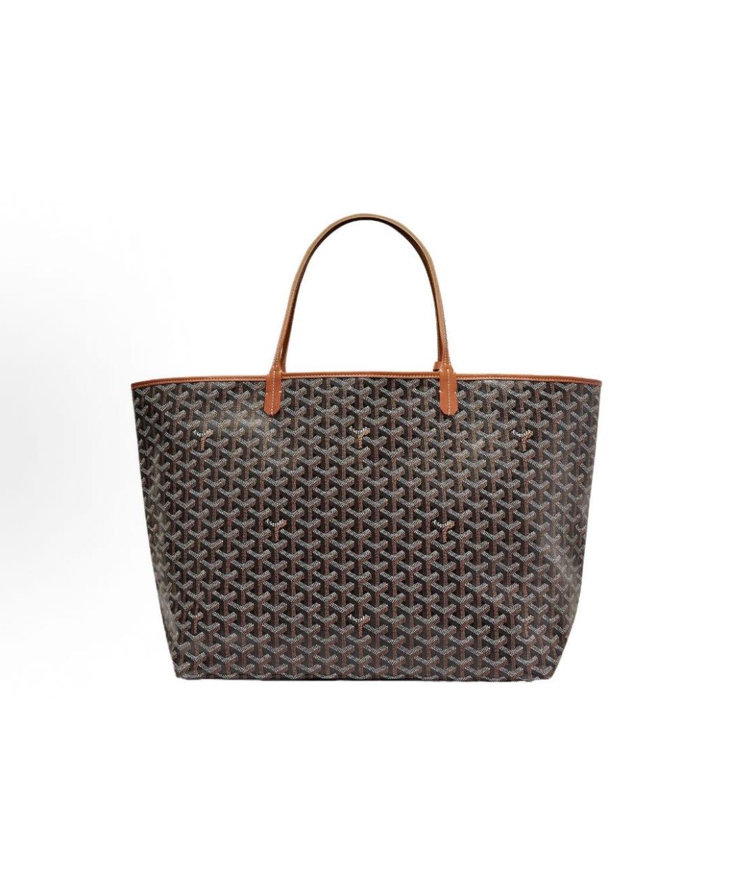 GOYARD Антрацитовая кожаная сумка тоут, фото 2