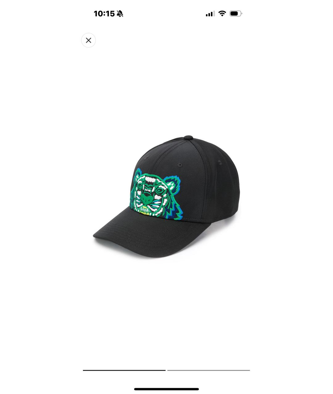 KENZO Черная хлопковая кепка, фото 1