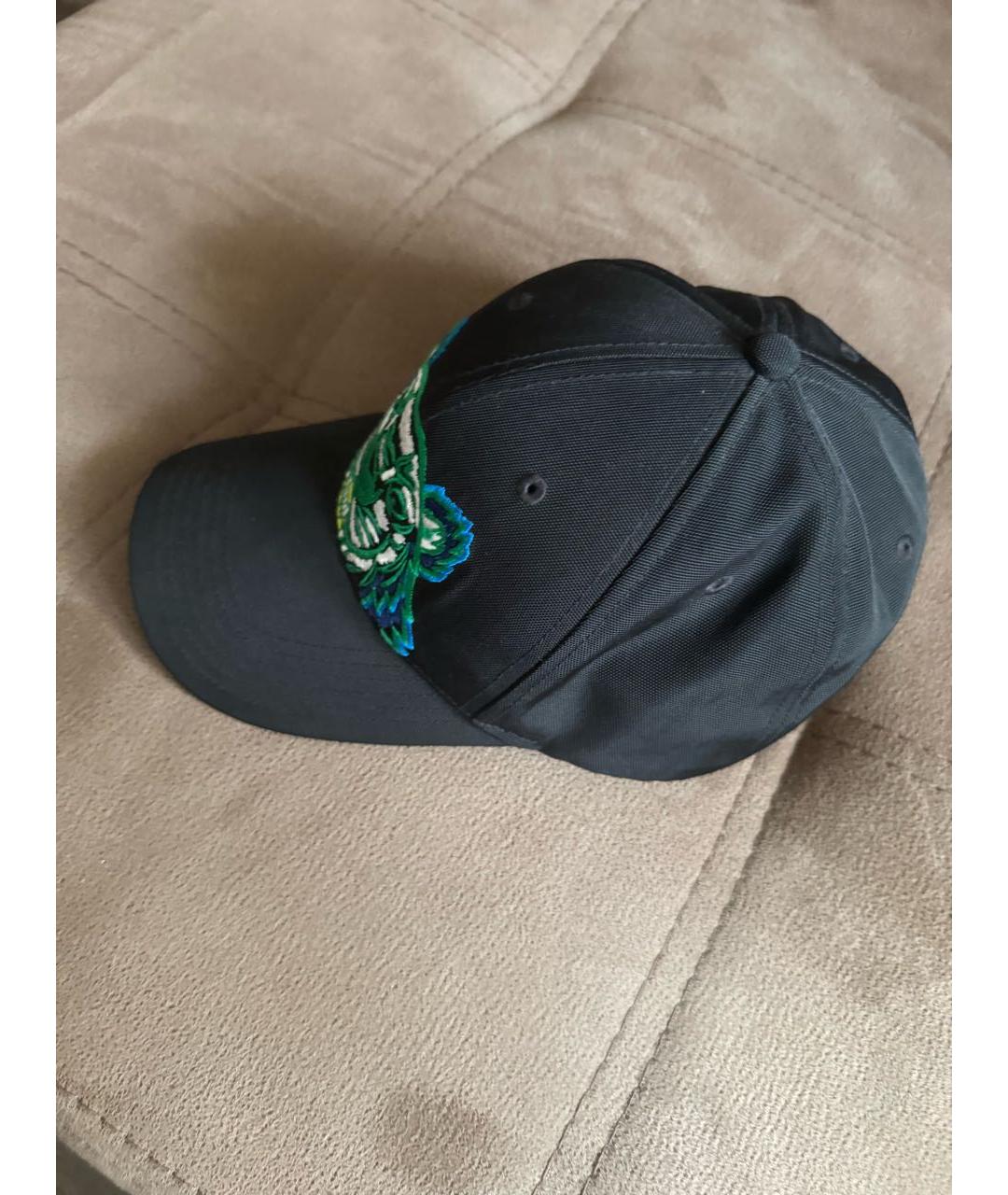 KENZO Черная хлопковая кепка, фото 2