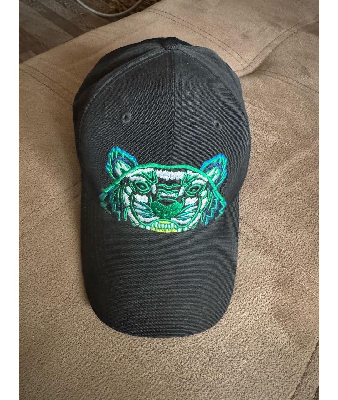 KENZO Черная хлопковая кепка, фото 5
