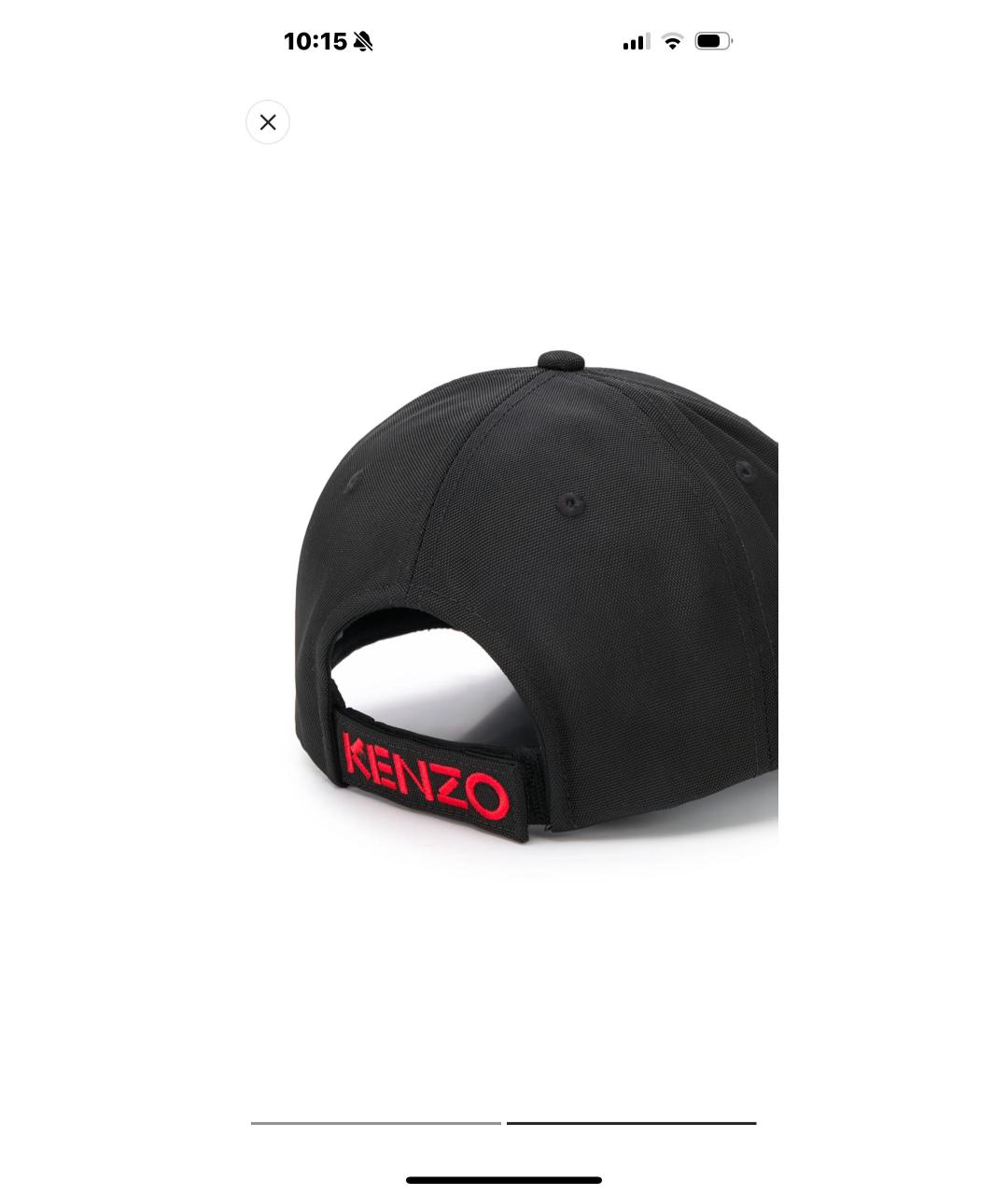KENZO Черная хлопковая кепка, фото 3