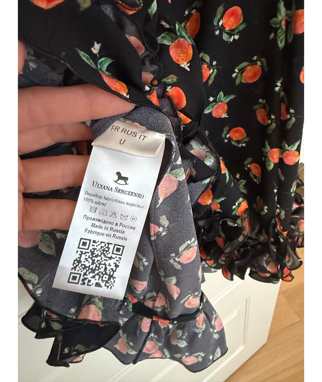 ULYANA SERGEENKO Мульти шелковое коктейльное платье, фото 5