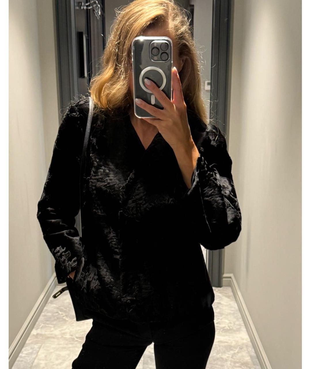 ULYANA SERGEENKO Черная меховая шуба, фото 6