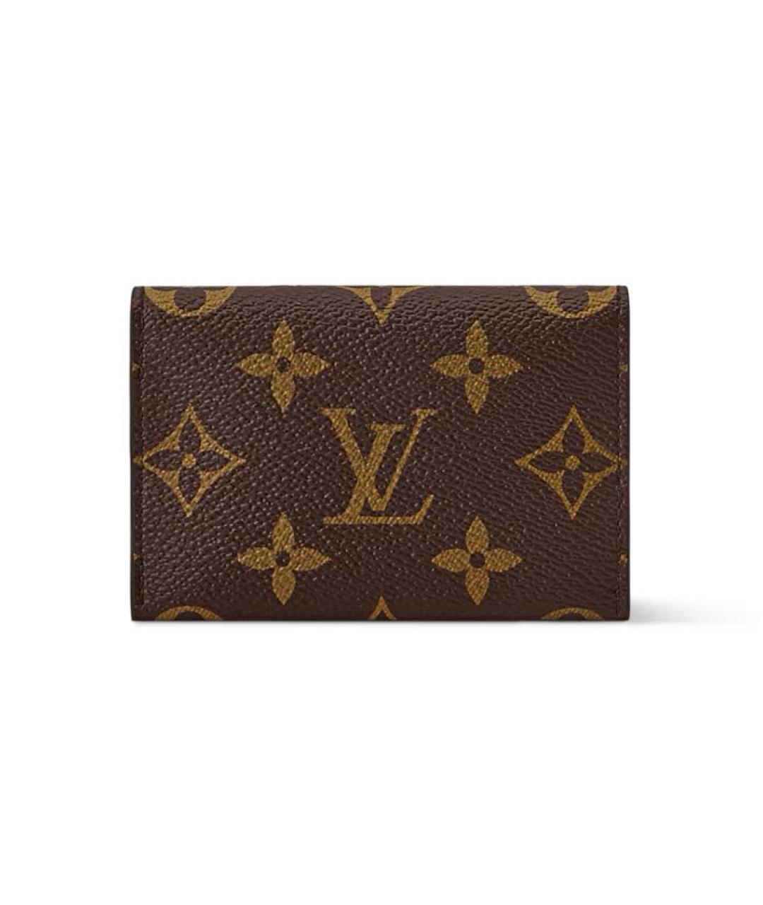 LOUIS VUITTON Коричневый кожаный кардхолдер, фото 4