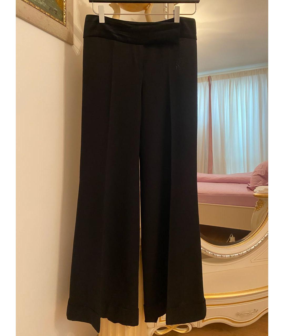 ESCADA Черные шерстяные брюки широкие, фото 4