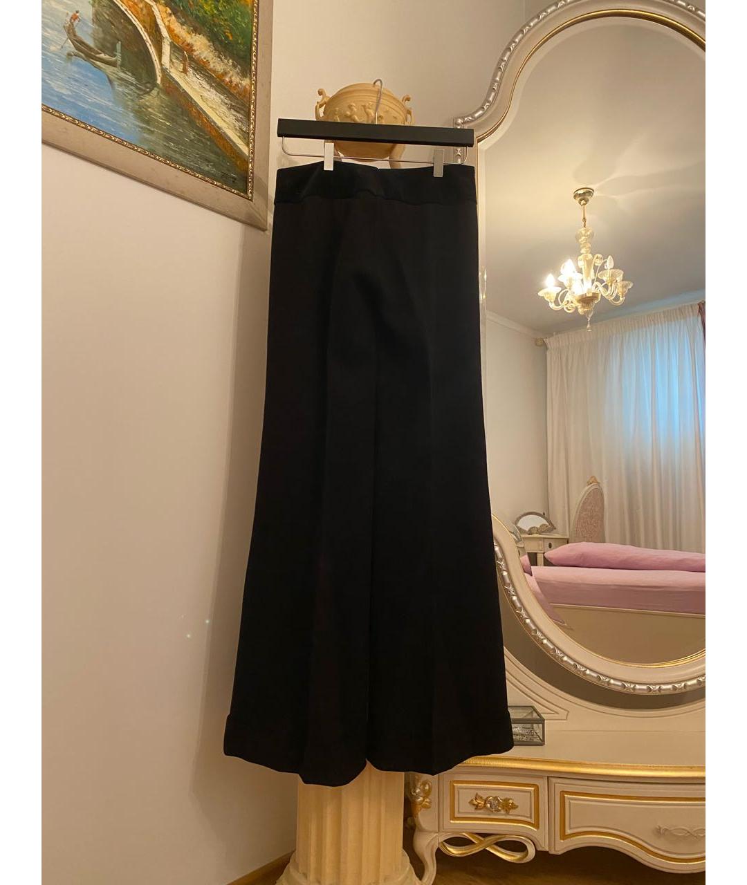 ESCADA Черные шерстяные брюки широкие, фото 2