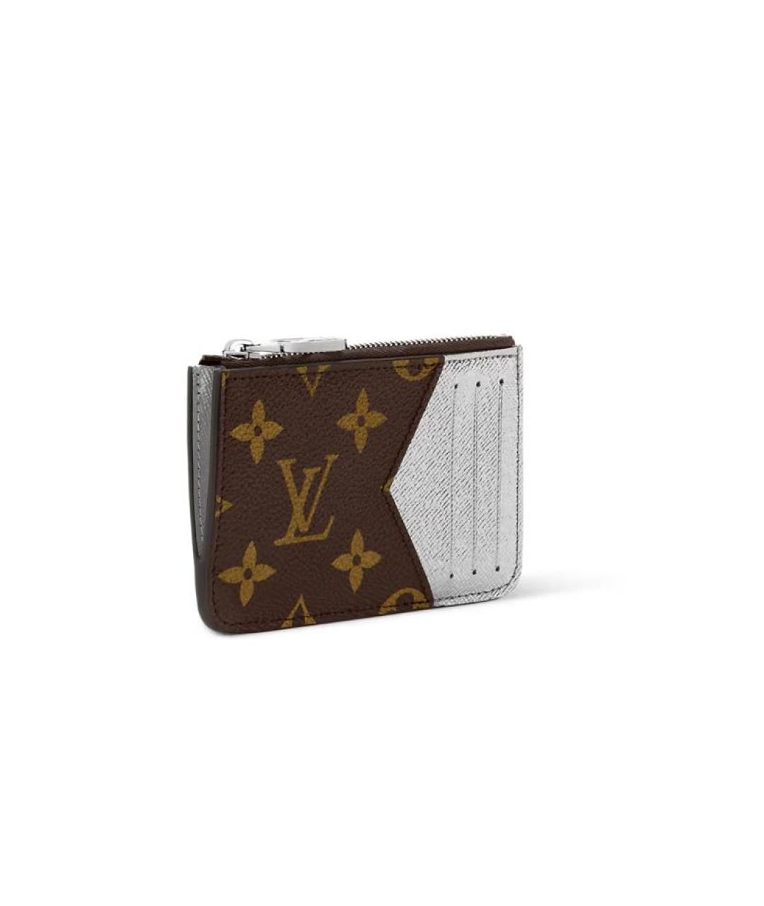 LOUIS VUITTON Коричневый кожаный кардхолдер, фото 2