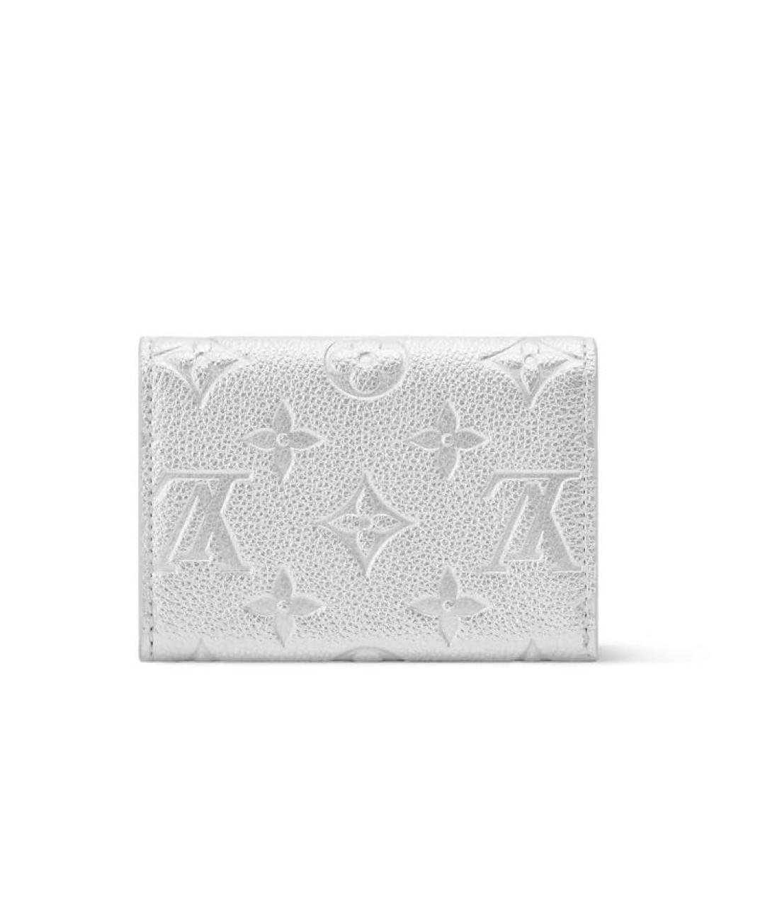LOUIS VUITTON Серебрянный кожаный кошелек, фото 4