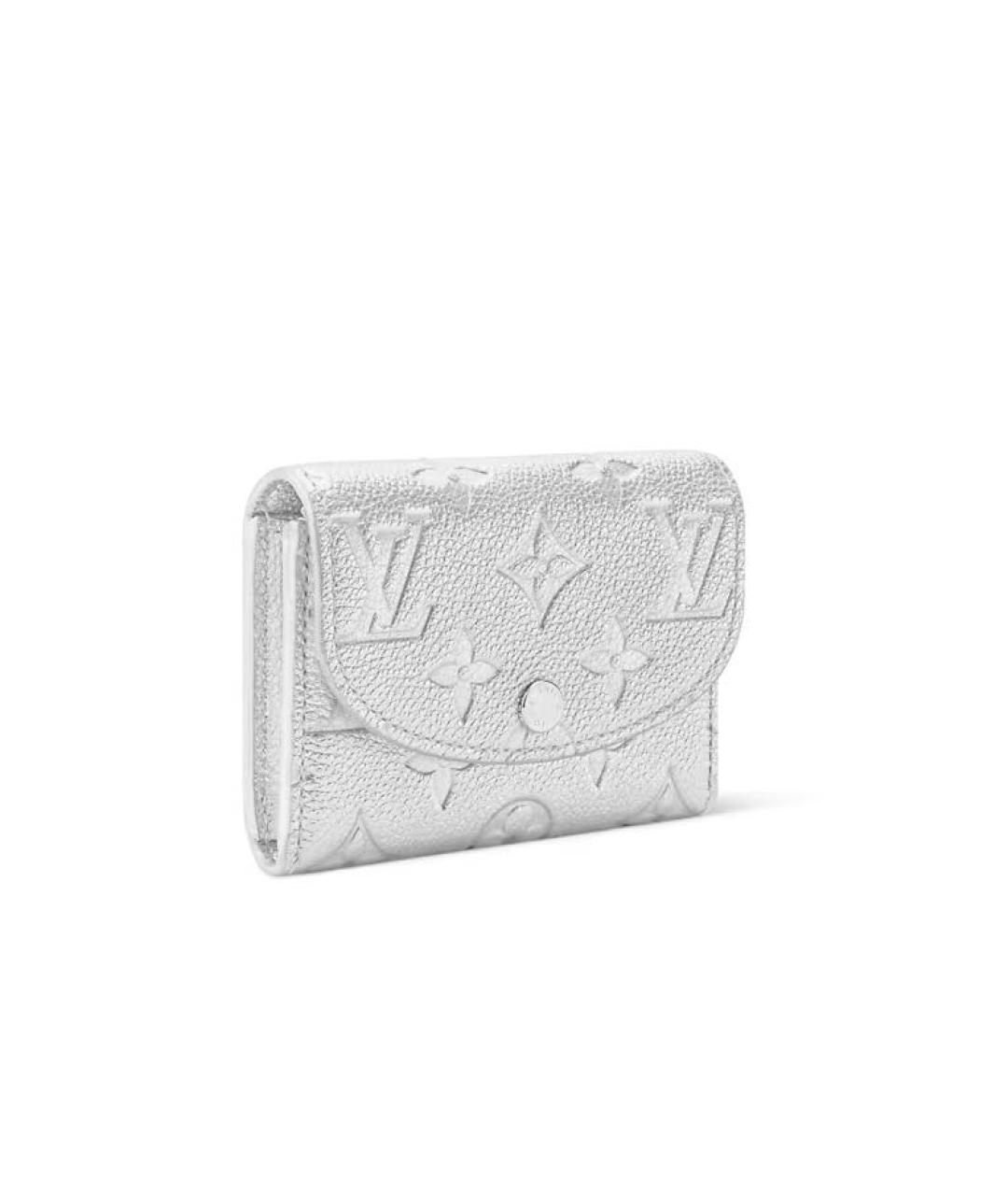 LOUIS VUITTON Серебрянный кожаный кошелек, фото 2