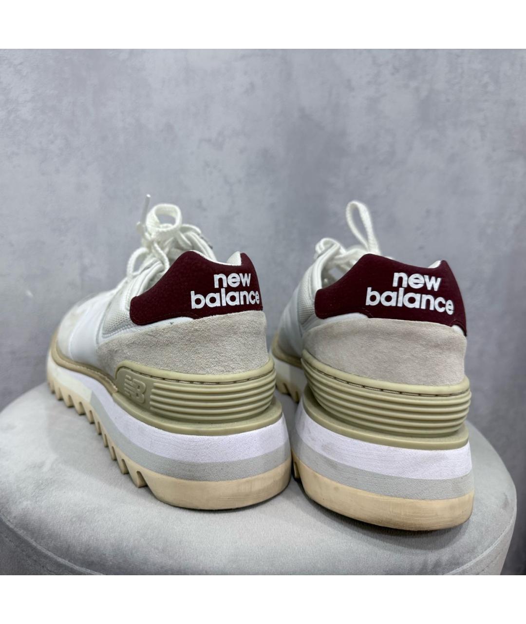 NEW BALANCE Белые текстильные низкие кроссовки / кеды, фото 5