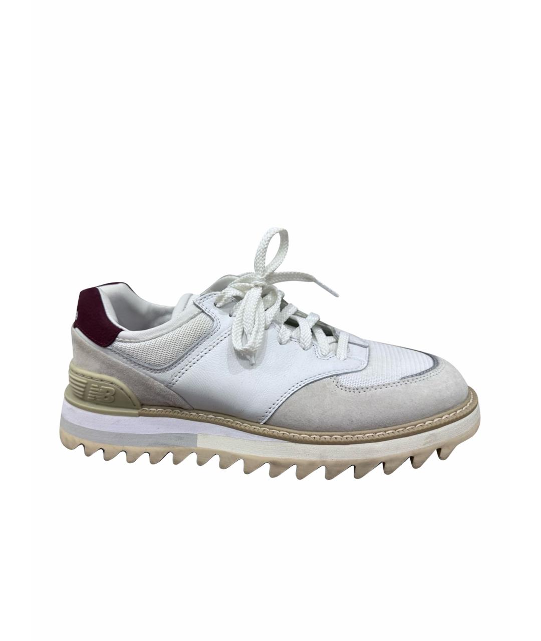 NEW BALANCE Белые текстильные низкие кроссовки / кеды, фото 1